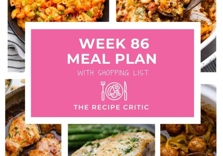 Weekly Meal Plan #86
