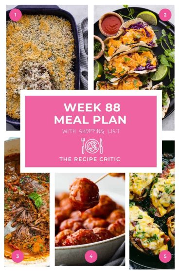 Weekly Meal Plan #88