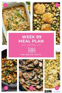 Weekly Meal Plan #89