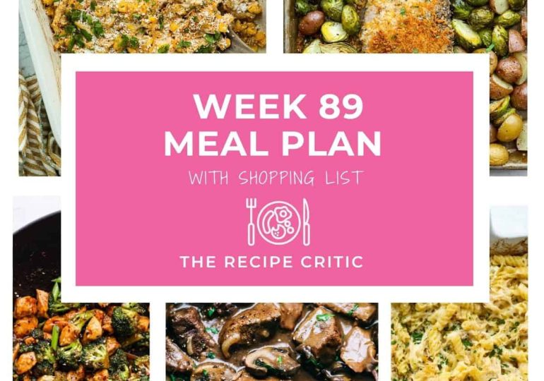 Weekly Meal Plan #89