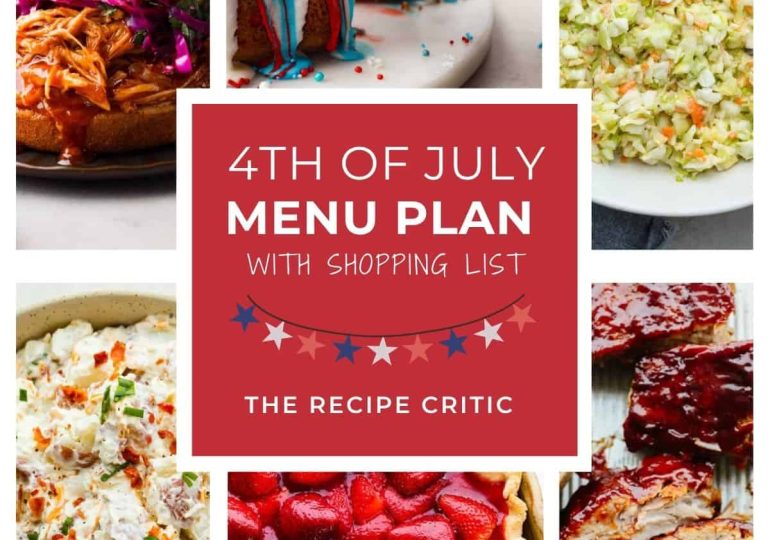 4th of July Menu Plan