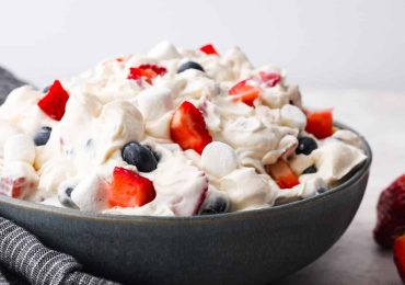 Red White and Blue Cheesecake Salad