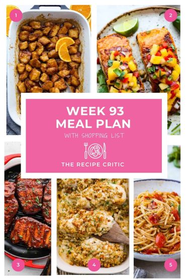 Weekly Meal Plan #93