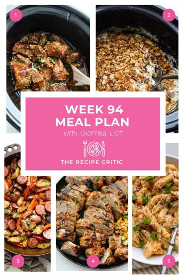 Weekly Meal Plan #94