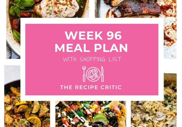 Weekly Meal Plan 96