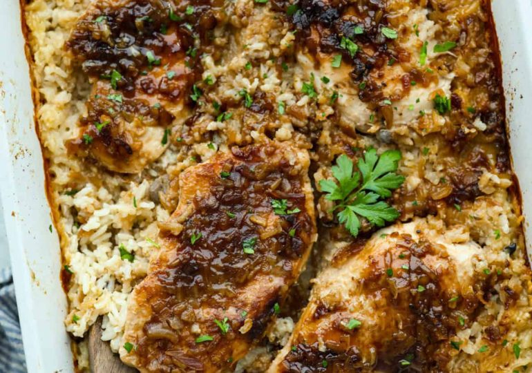 No Peek Chicken and Rice Casserole