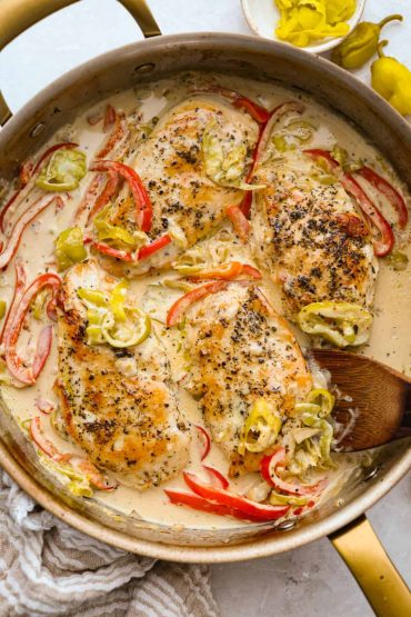 One Pan Creamy Pepperoncini Chicken