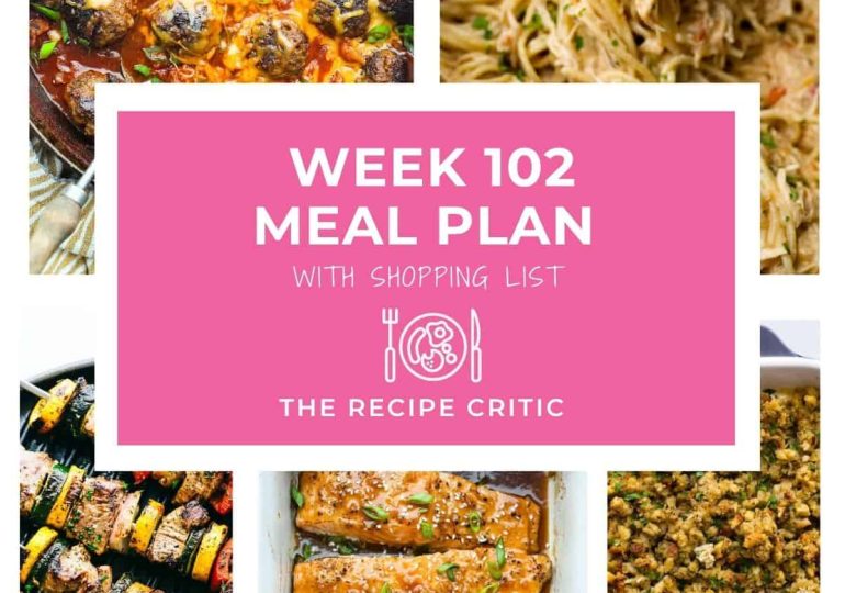 Weekly Meal Plan #102