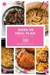 Weekly Meal Plan #99