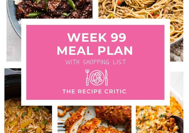 Weekly Meal Plan #99