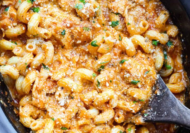 Crockpot Creamy Chicken Pasta