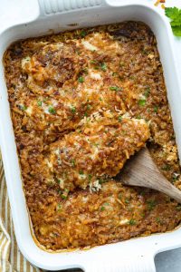 French Onion Chicken and Rice Casserole