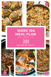 Weekly Meal Plan #104