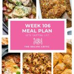 Weekly Meal Plan #106