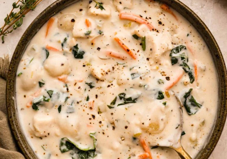 Creamy Chicken Gnocchi Soup (Olive Garden Copycat)