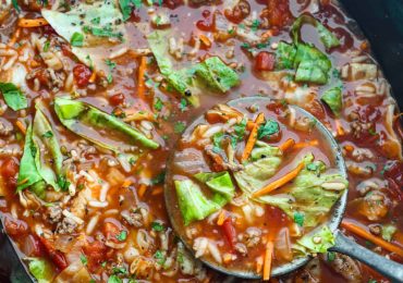 Crockpot Cabbage Roll Soup