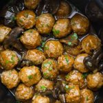 Slow Cooker Salisbury Steak Meatballs
