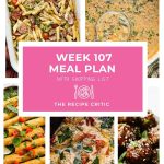 Weekly Meal Plan #107