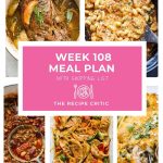 Weekly Meal Plan #108