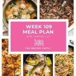 Weekly Meal Plan #109