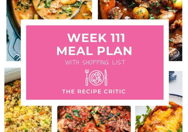 Weekly Meal Plan #111
